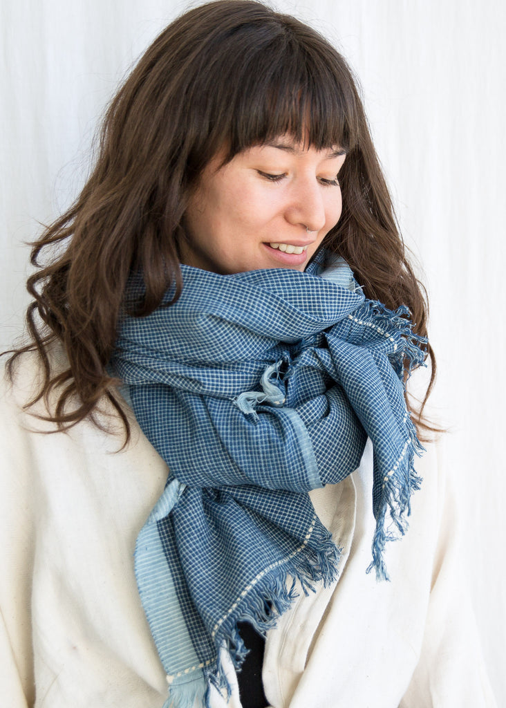 Bengal Indigo Scarf - Organic Cotton– MAIWA