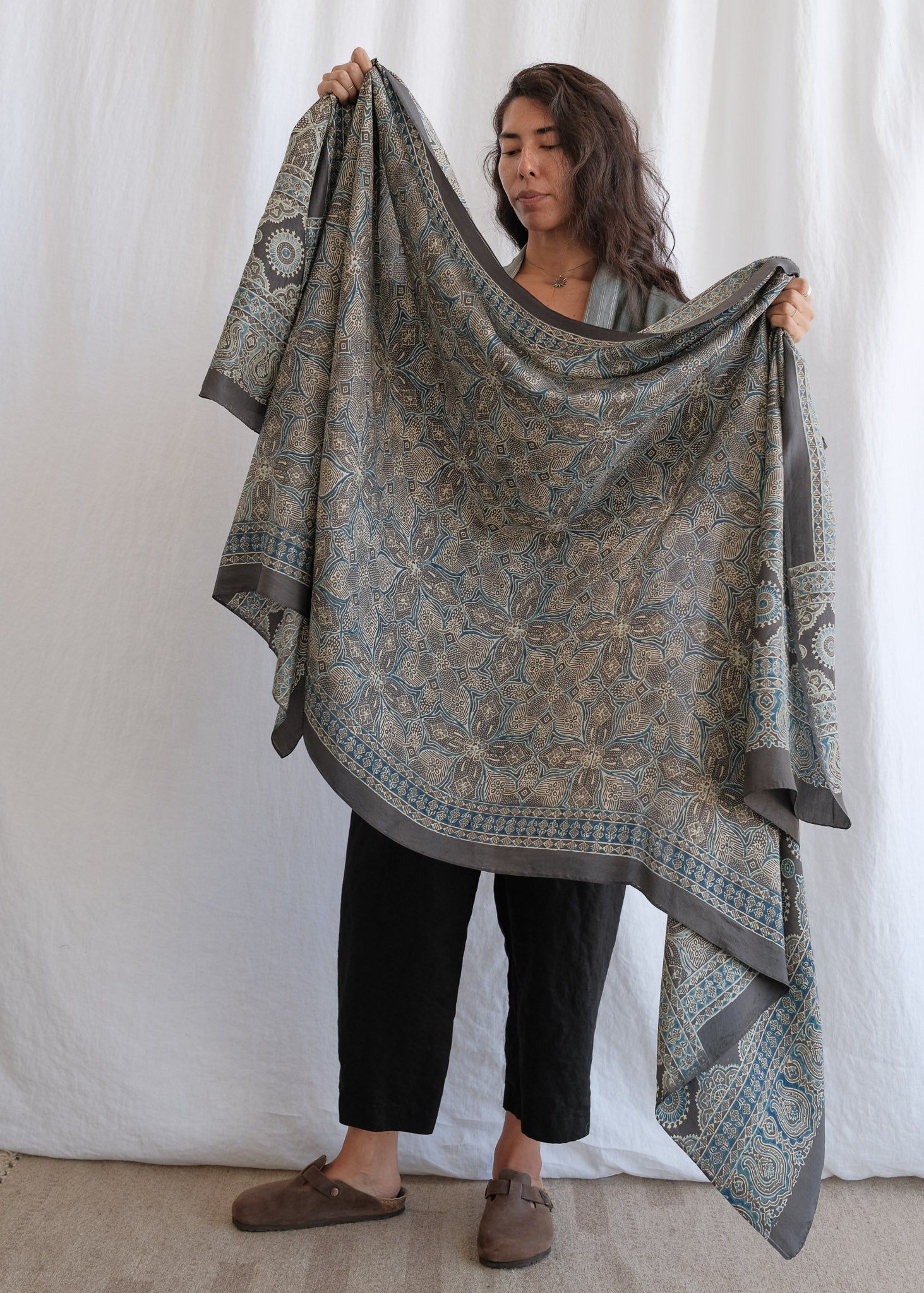 Retailer Poetry In Motion | Ajrakh Natural Dyed Silk Shawl