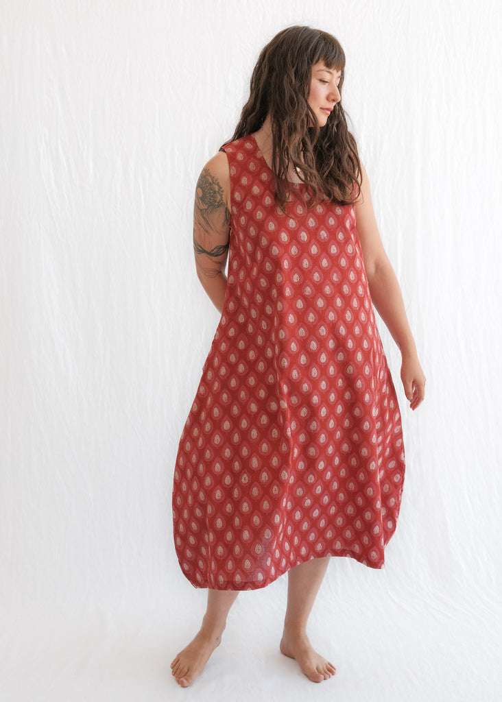 Polka Dots Dress, Cotton Clothing for Women, Plus Size Dress, A