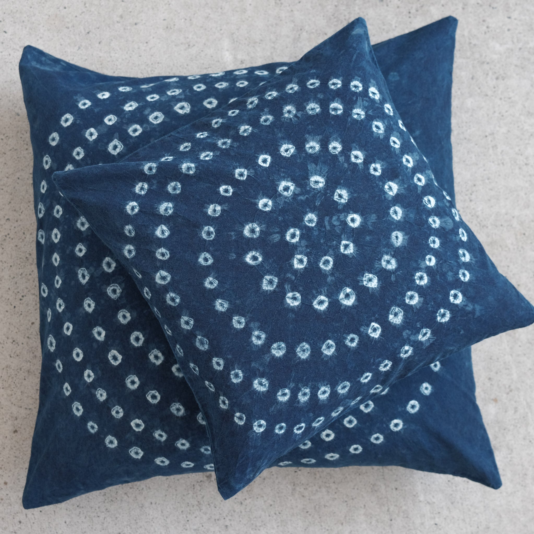 Beige - Ikat Cotton with Bandhani Modal Silk Cushion Cover 05
