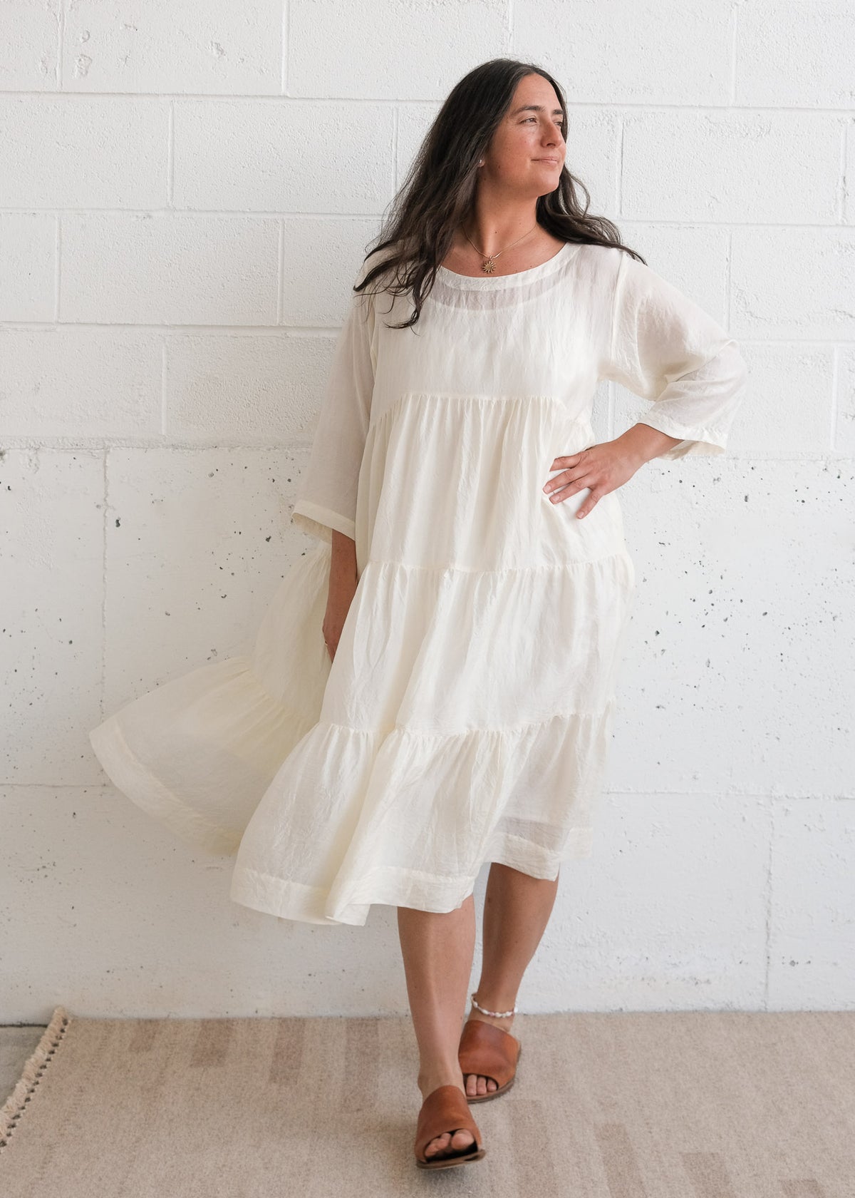 Calico Dress - Handwoven Mulberry Silk - Dyeable MAIWA Calico Dress - Handwoven Mulberry Silk - Dyeable MAIWA