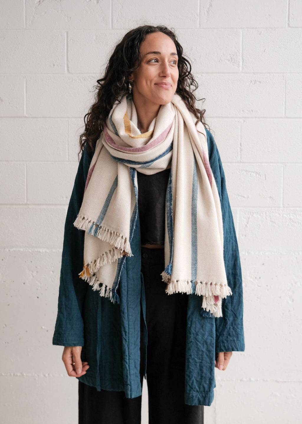 Pashmina Wool Shawl Playful - Main Image