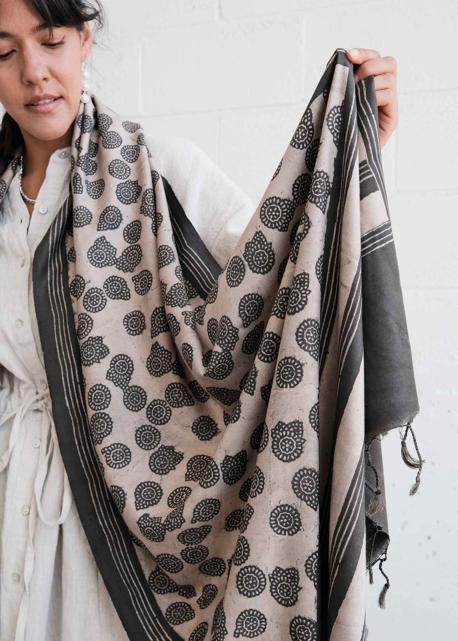 block print shawls