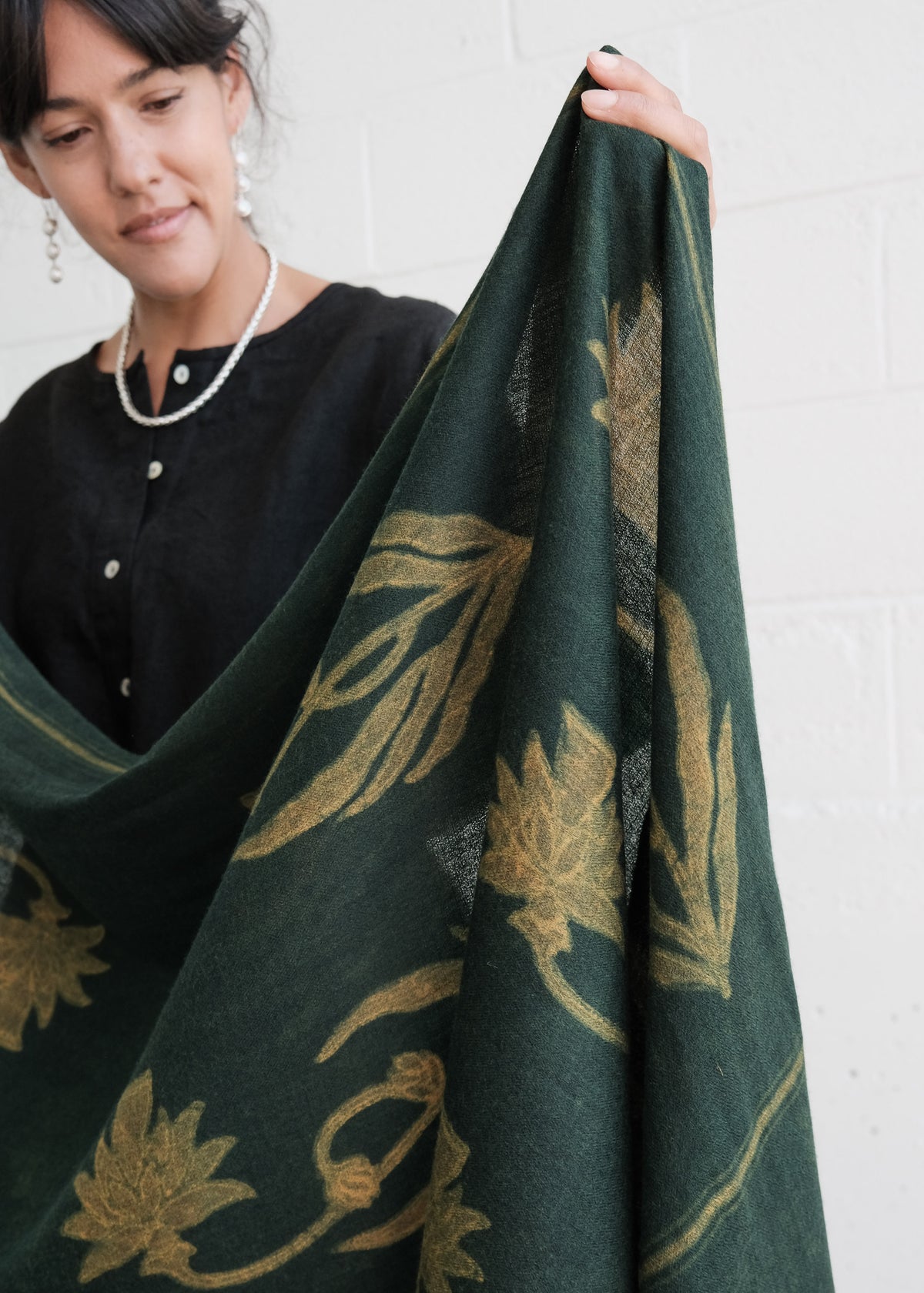block print shawl