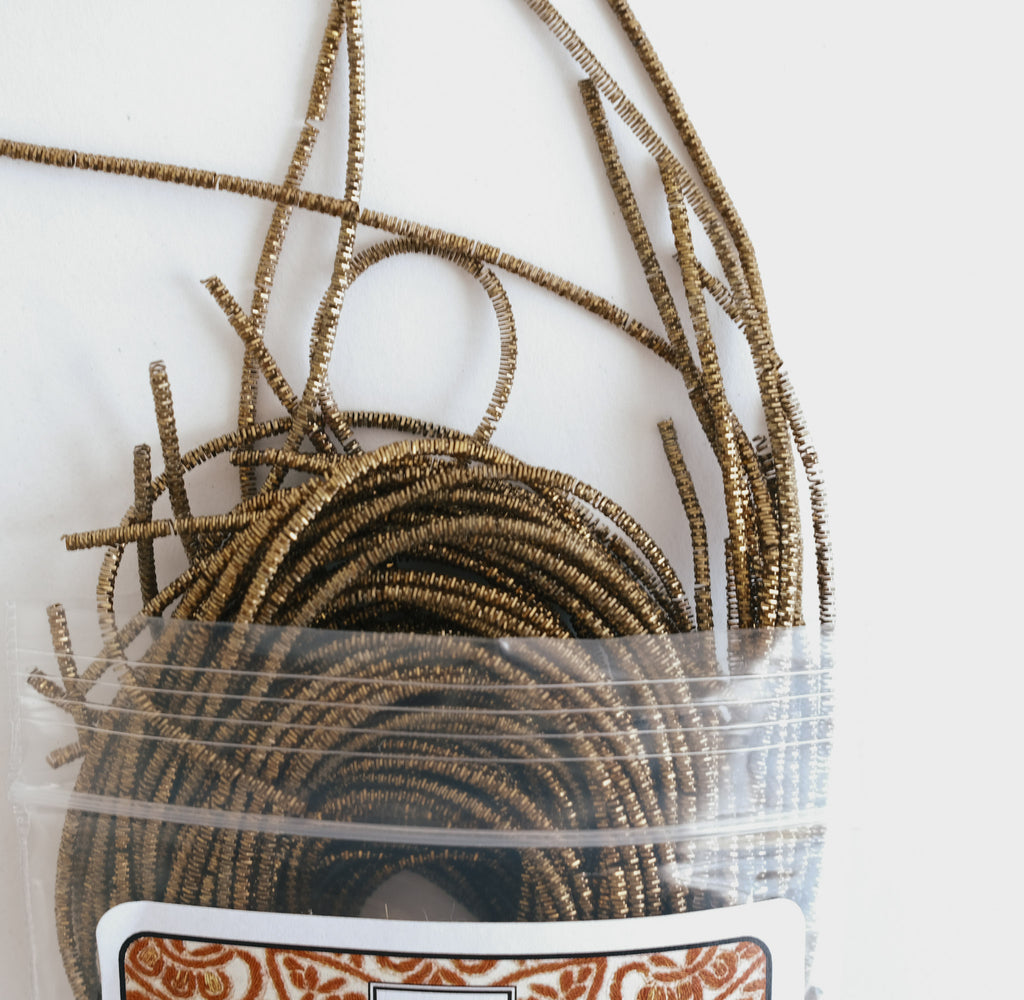 Bronze Color Thread Zardozi Thread - Metallic Coil - Dark Bronze Shimmer– MAIWA
