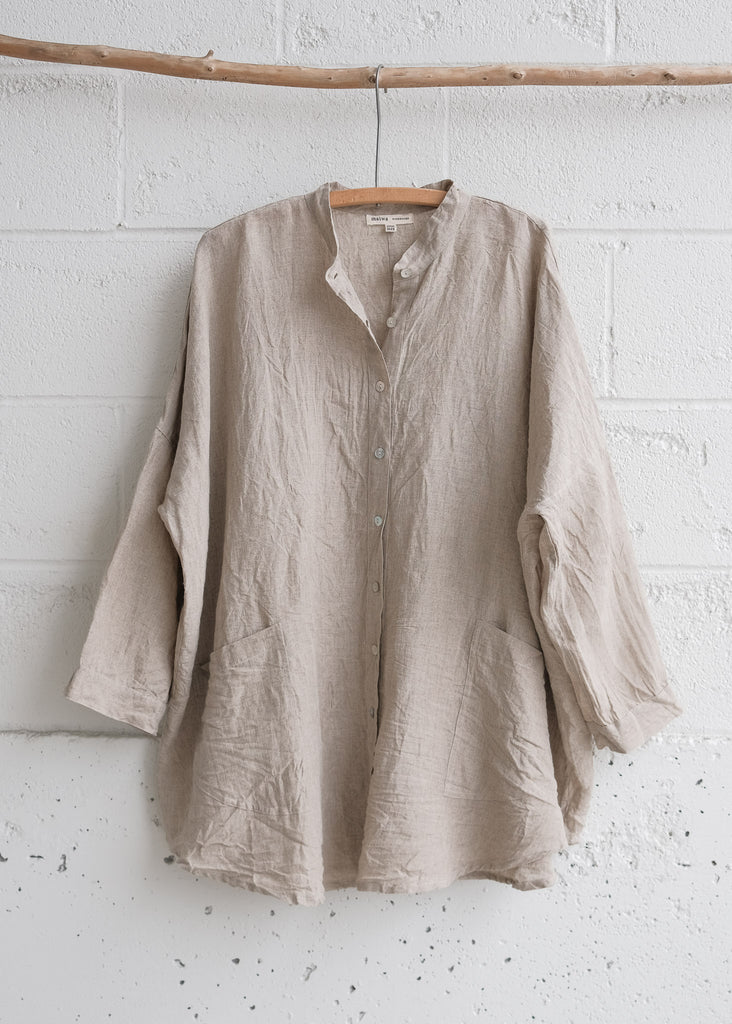Journeywoman - Shimoga Shirt - Handwoven Natural Linen– MAIWA