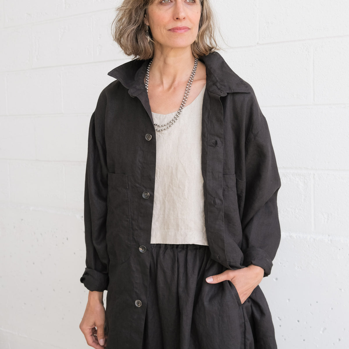 美品　MADISONBLUE FIELD JACKET LINEN 黒 2025年最新】MADISON BLUE ミリタリージャケットの人気アイテム