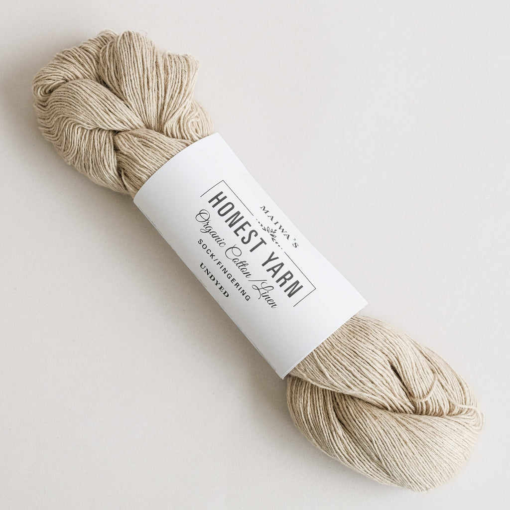 Yarn Blank - 60% Organic Cotton/40% Linen - Fingering / Natural– MAIWA