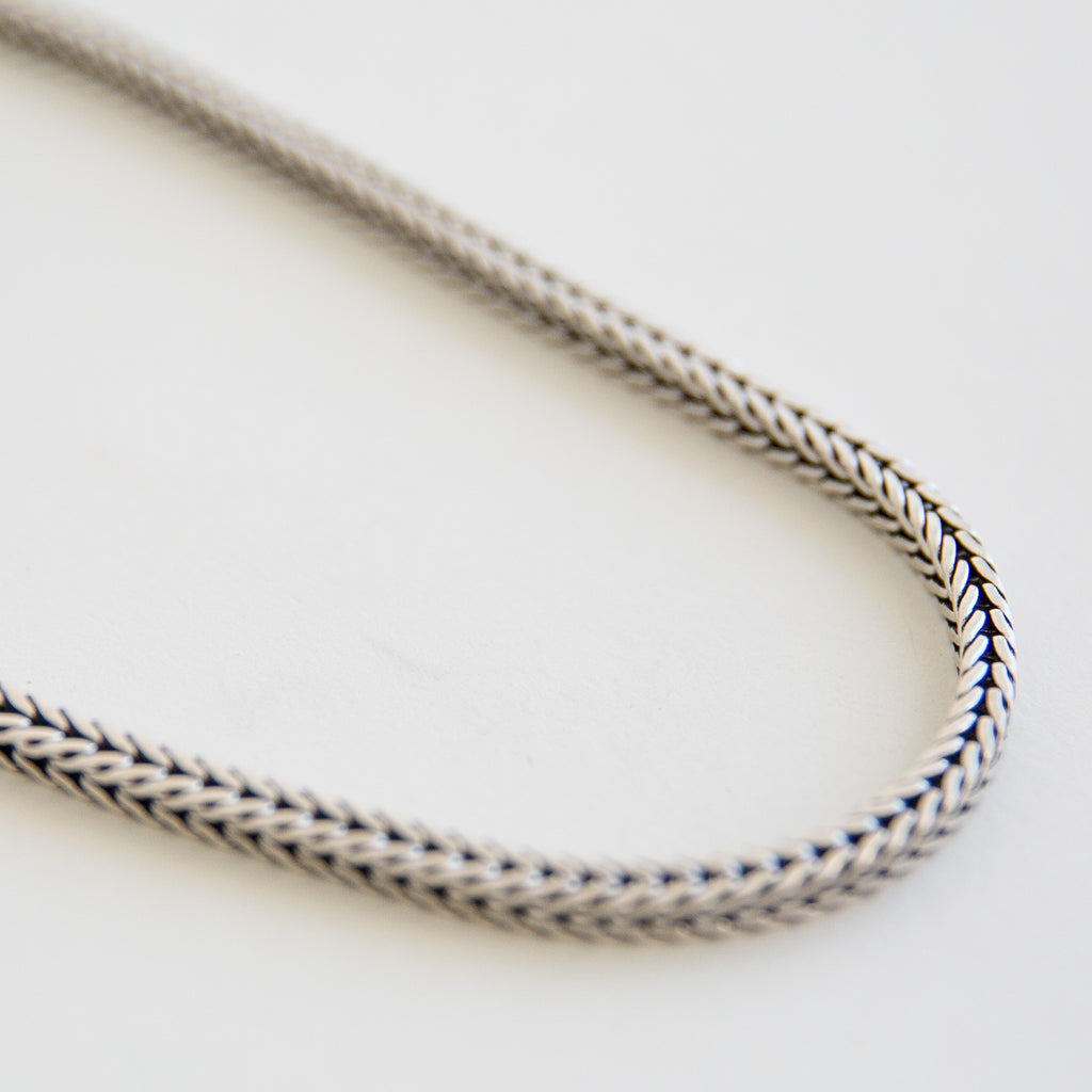 Jewellery Silver Chain Foxtail Square 16