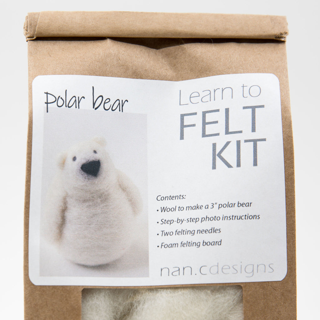 Polar Bear Needle Felting Kit - NSHF