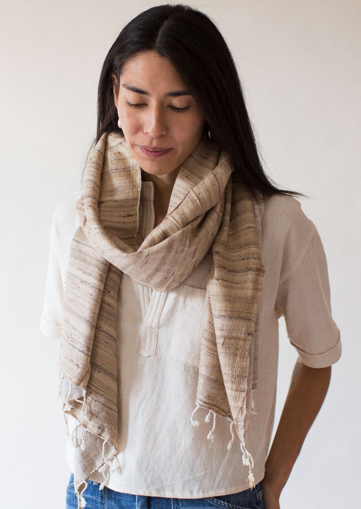 Handwoven Tussar Silk Hand Embroidered Scarves — SookiTwist