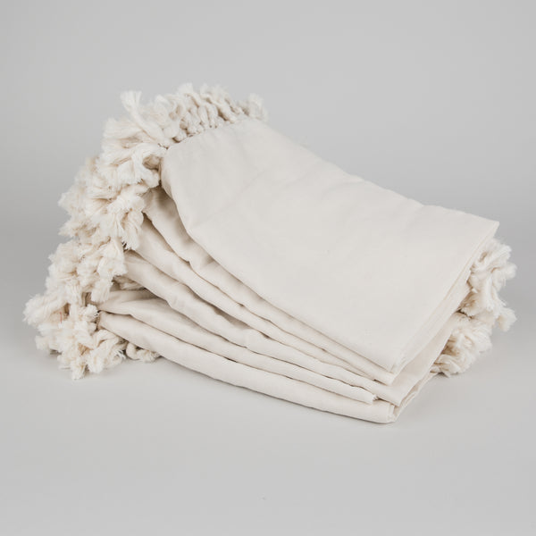 Open Weave Cotton Scarf - Natural, Thailand
