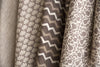 Organic Cotton fabric Block Printed with Natural Dyes grey floral