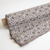 Organic Cotton fabric Block Printed with Natural Dyes grey floral