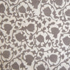 Organic Cotton fabric Block Printed with Natural Dyes grey floral
