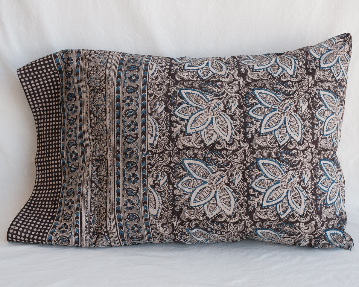 Organic Cotton Pillow Case Kalamkari Night Bloom MAIWA