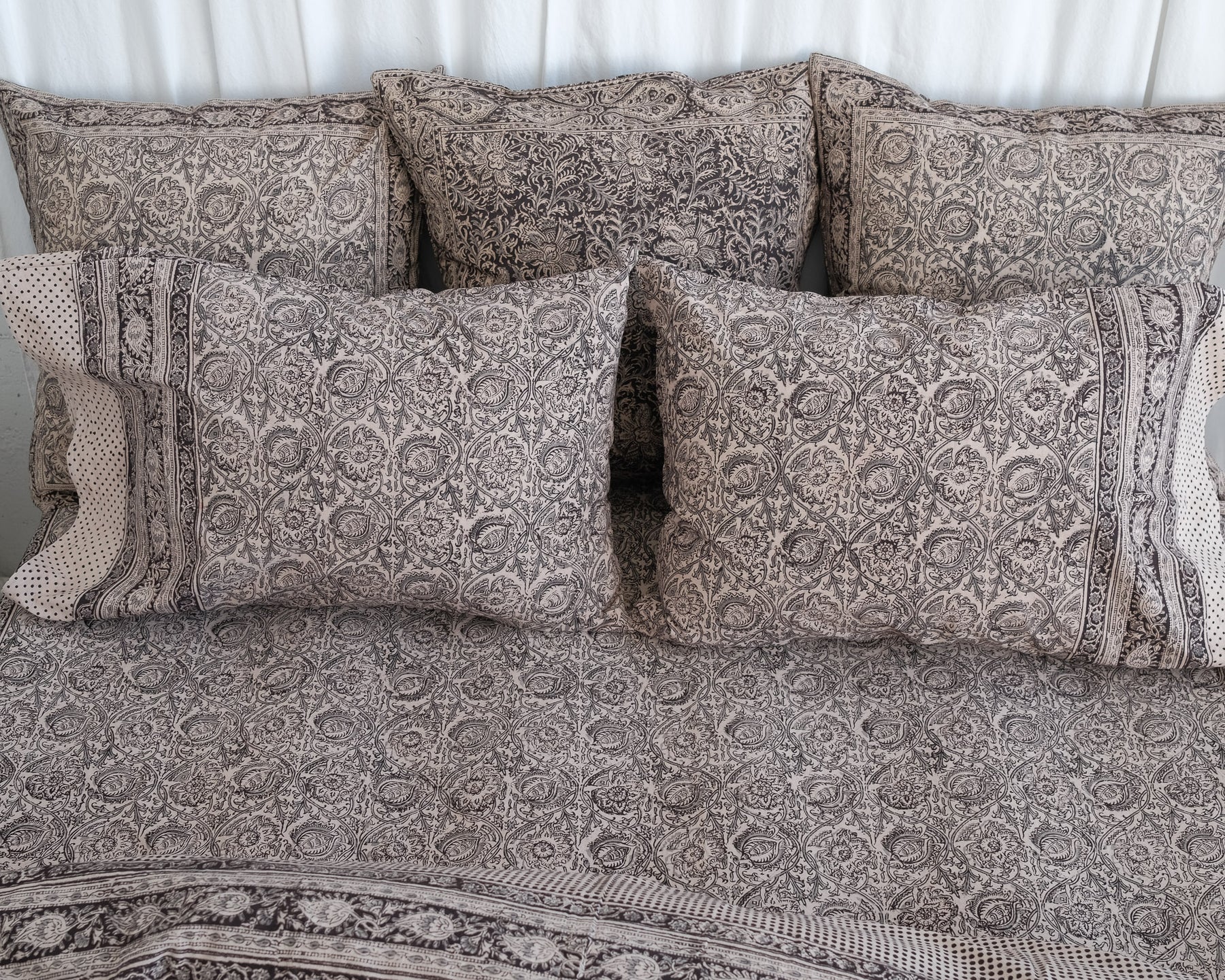 Kalamkari Moonlit Fleur Bedding MAIWA