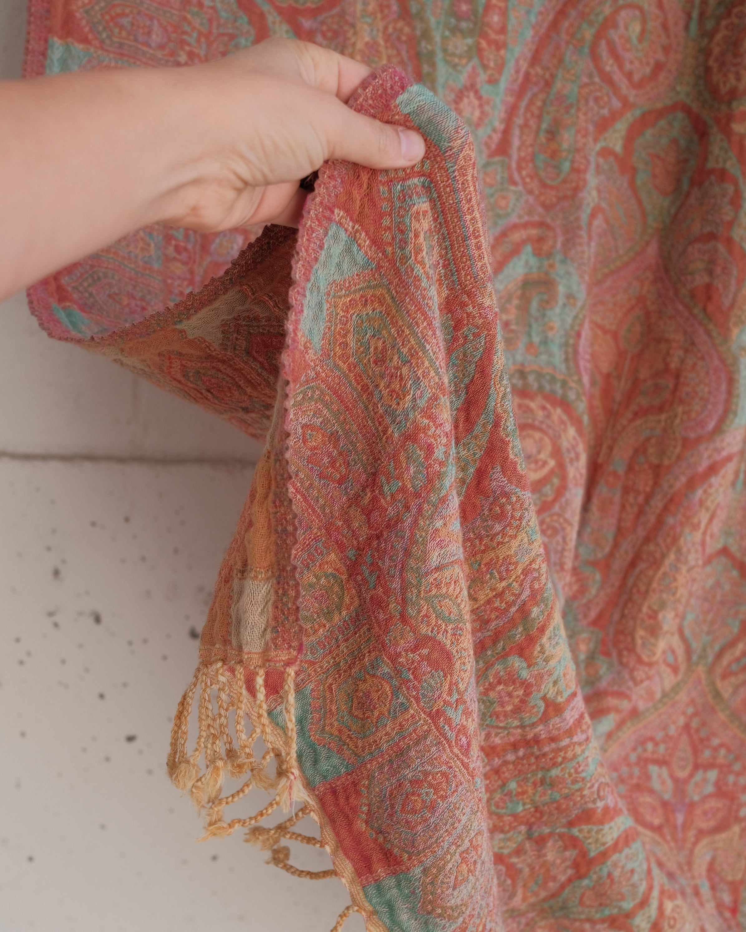 Kashmir Blanket Merino Wool Imperial Mint MAIWA