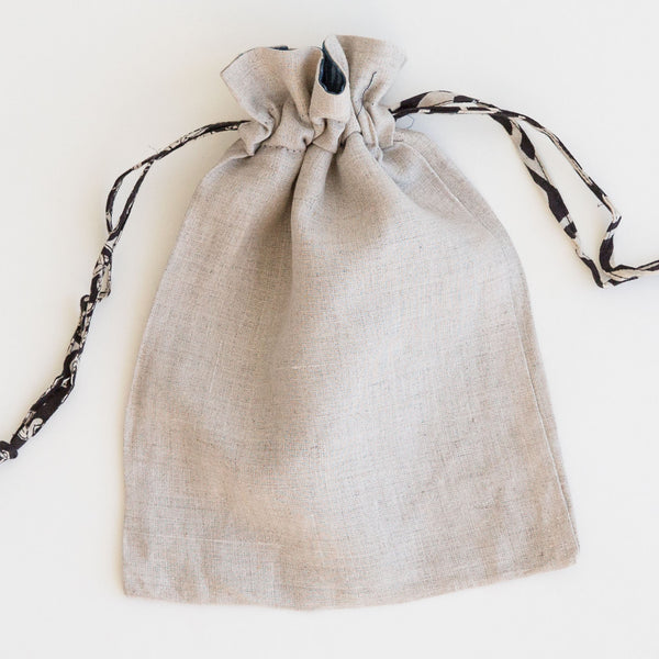 Printed cotton drawstring pockets storage bag sundry underwear travel  receipt gift bags 2-2