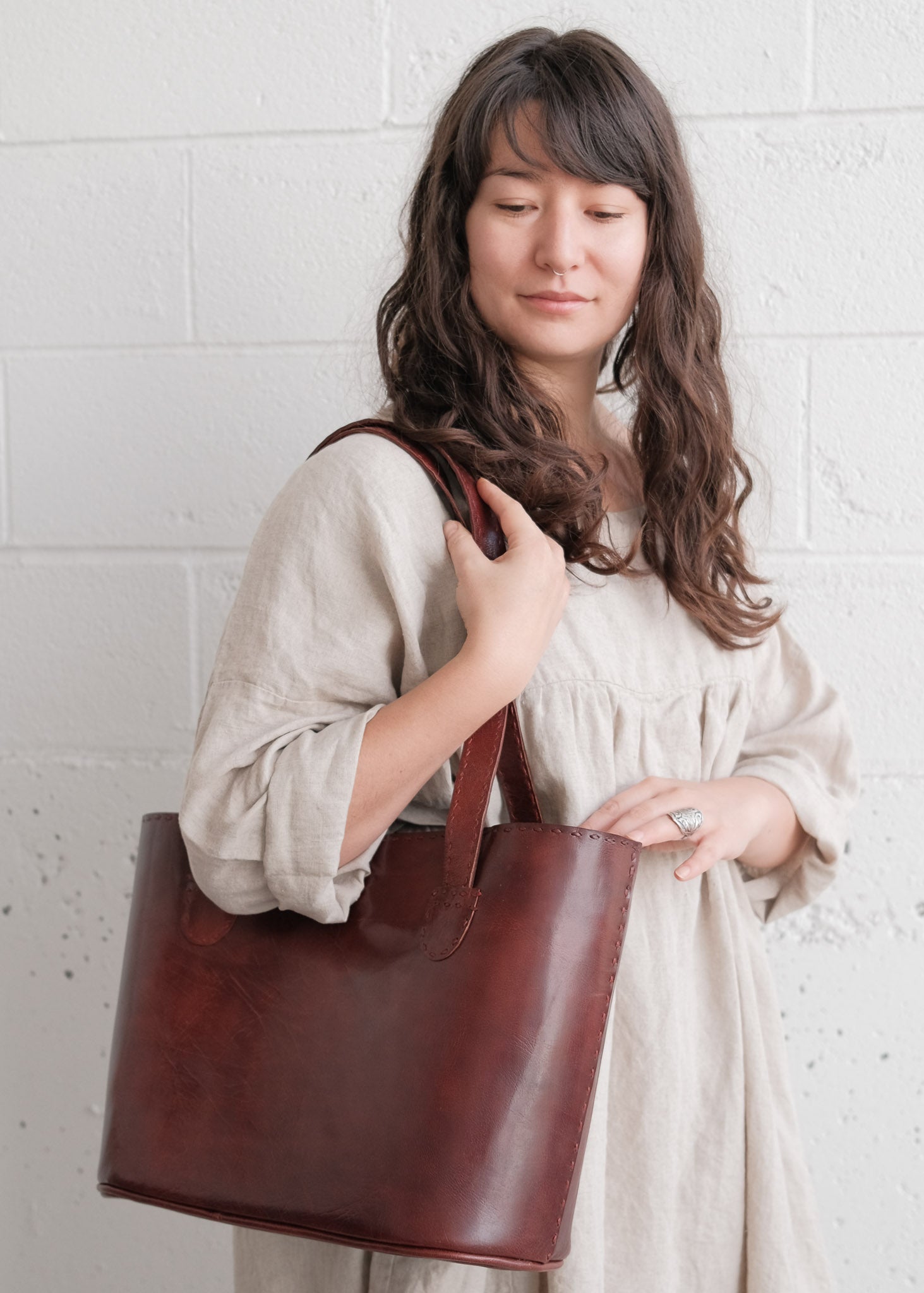 Perfect leather tote sale