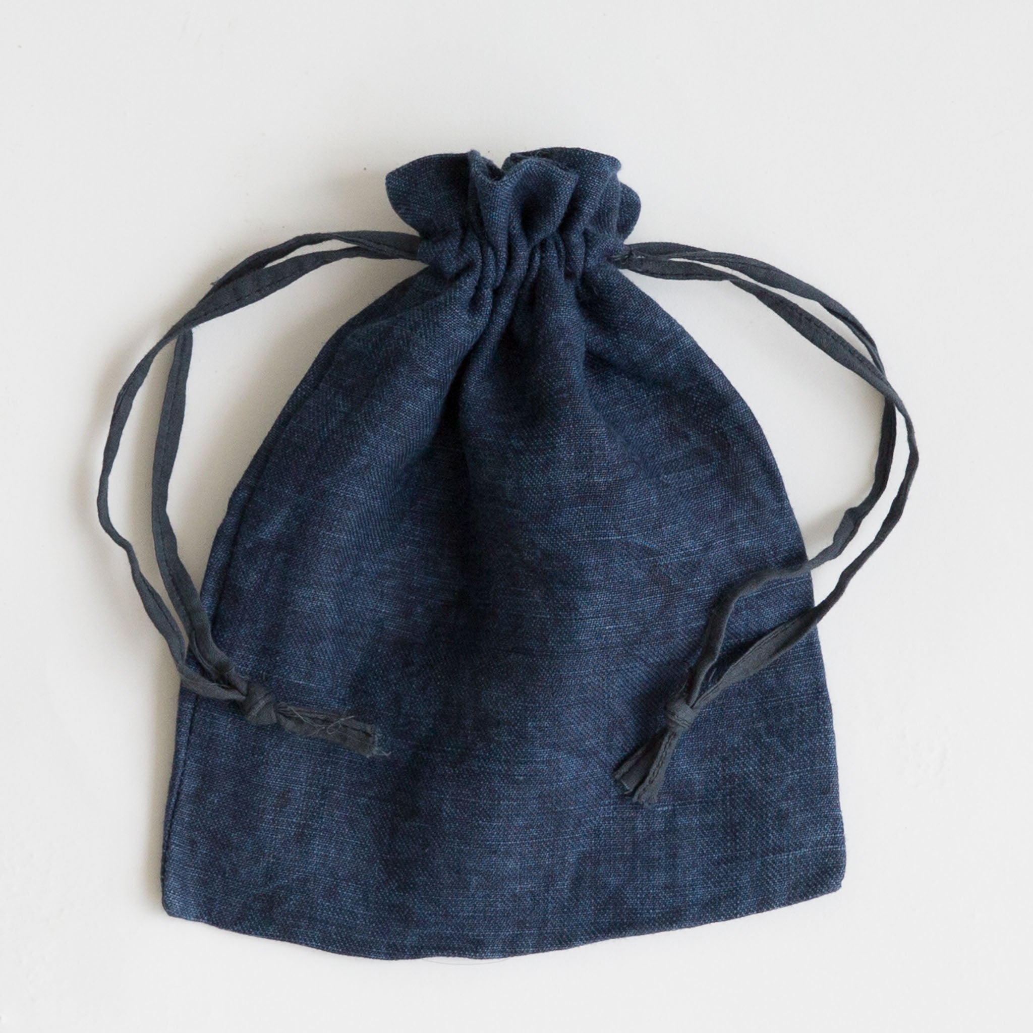 Drawstring Bag - Small - Indigo & Clay– MAIWA