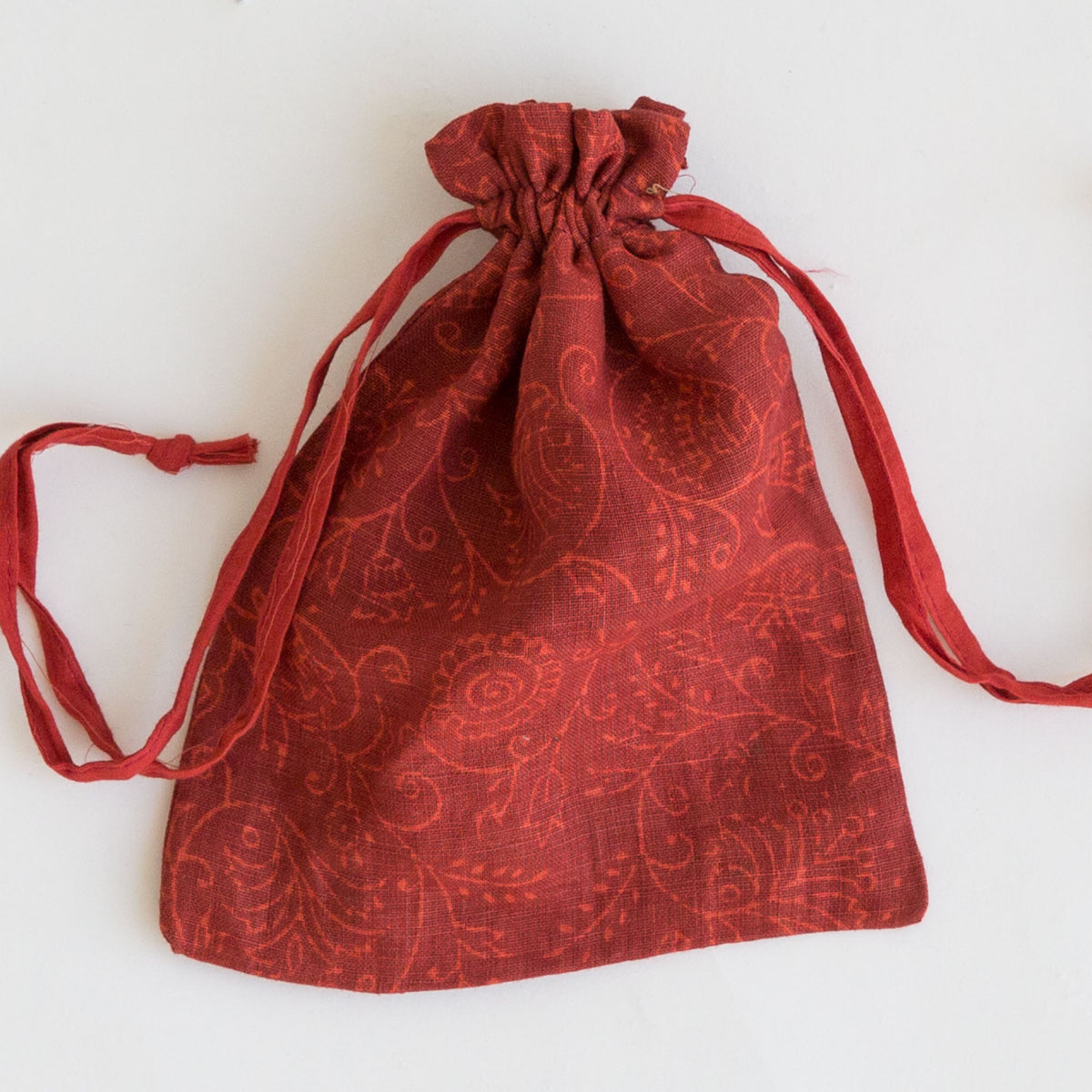 Drawstring Bag Small Red Black– MAIWA