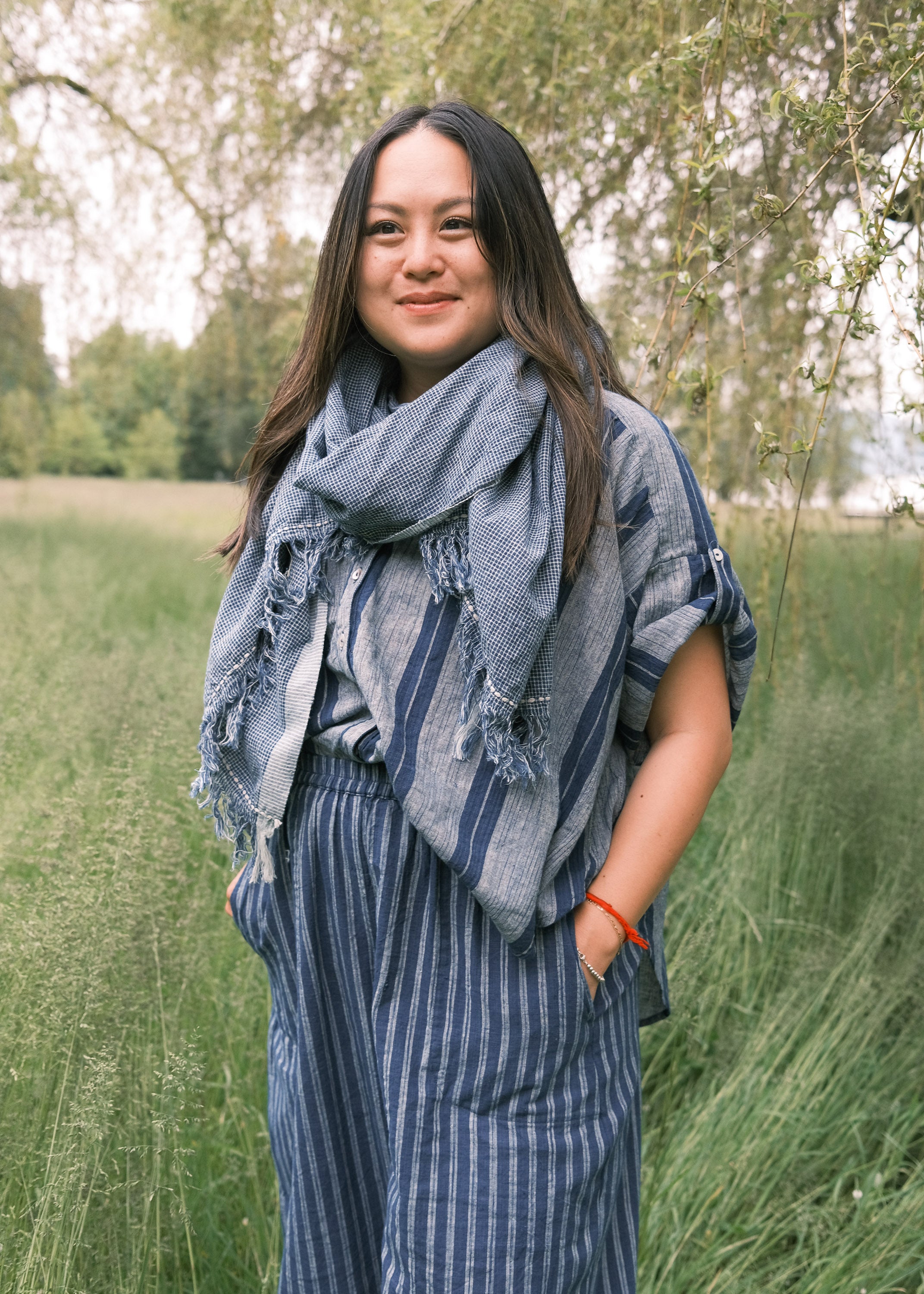 Bengal Indigo Scarf - Organic Cotton– MAIWA