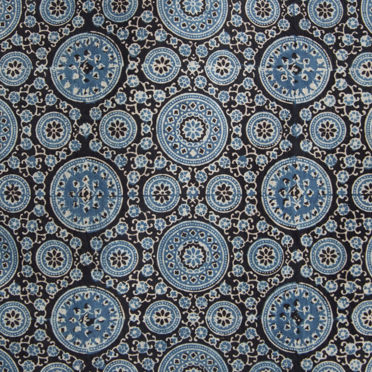 Organic Cotton Rectangle Tablecloth - Ajrakh Indigo Medallion